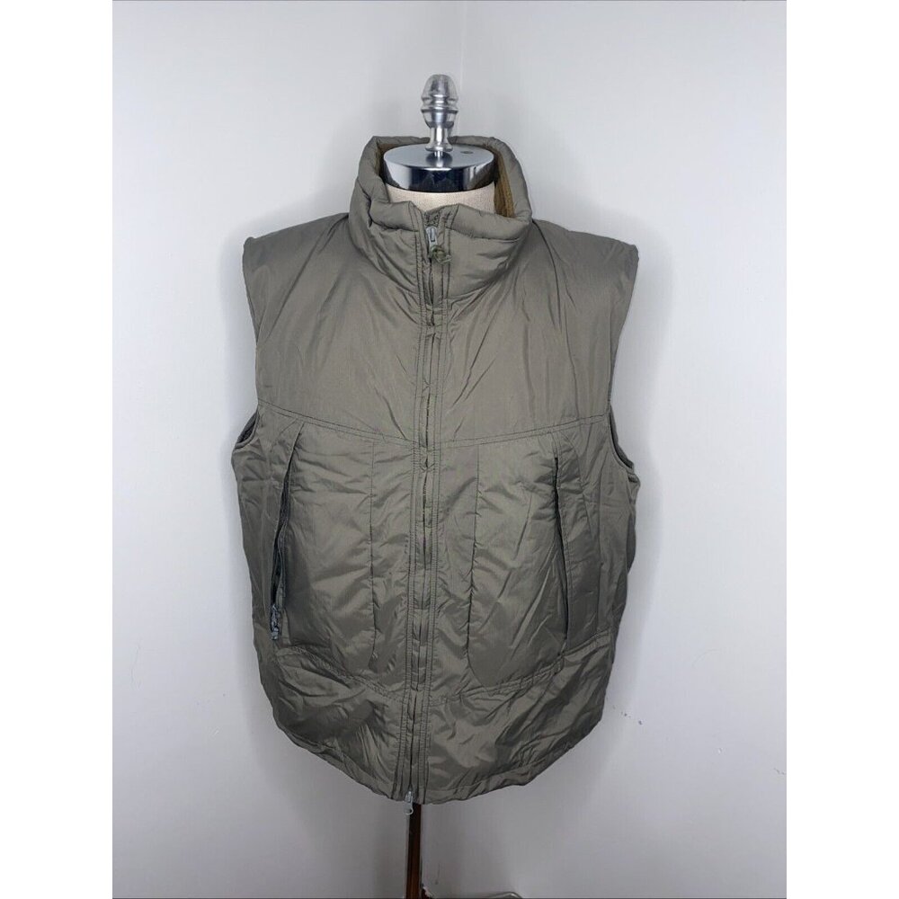 Halys Sekri PCU Level 7 Vest Jacket Mens Sz Large Green Olive Outdoor Insulated